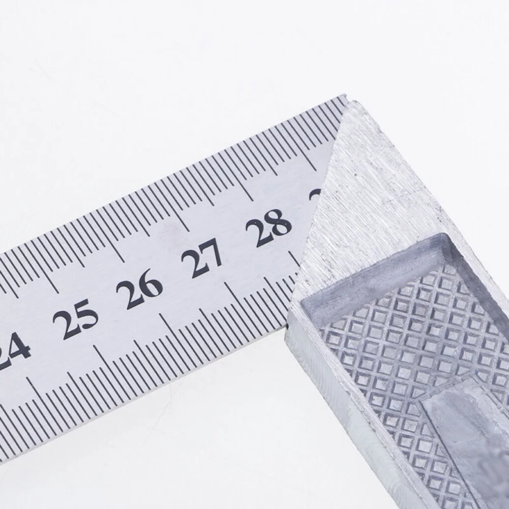 30cm Stainless Steel Right Angle Measuring Ruler Tool Square Ruler 0-12 Inches  Workshop Carpenter\'s Ruler Measuring Tool