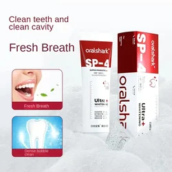 Oralshark-SP4 Creme Dental Clareamento, Original, Correção Dental, Remover Manchas De Chá, Respiração Fresh, Vermelho, Azul, Clareamento Dental, 20g