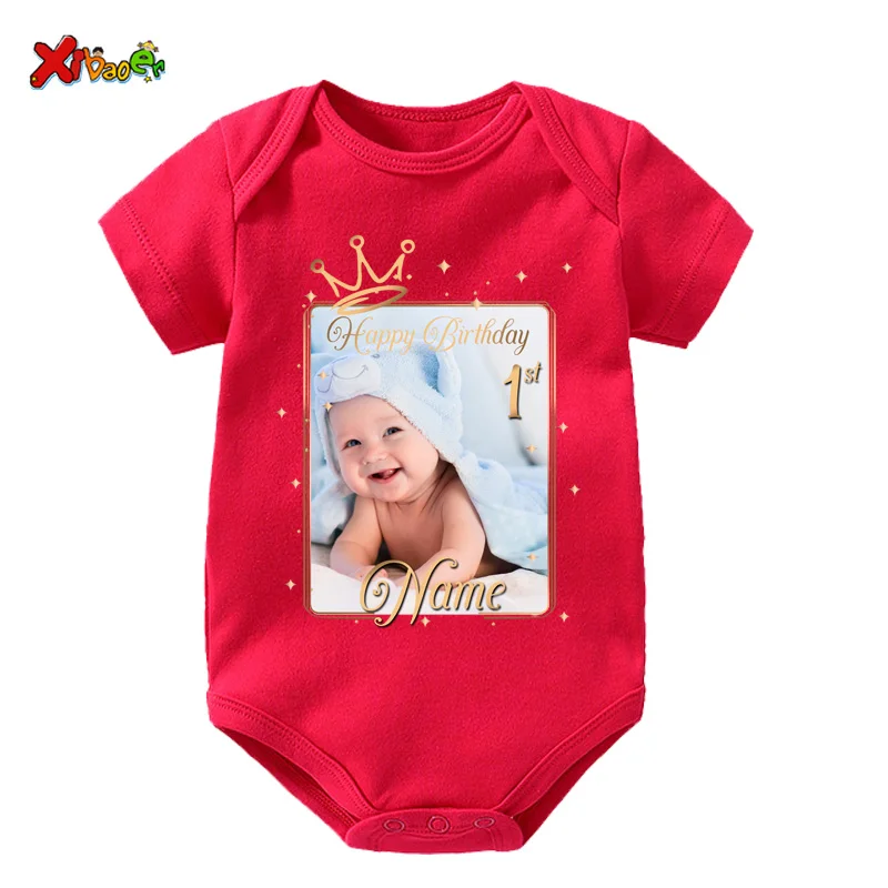 Personalized Shirts Birthday Photo Shirt Red Tshirts Boys Party Matching Shirts Christmas Party Outfits Mom Dad Matching Clothes