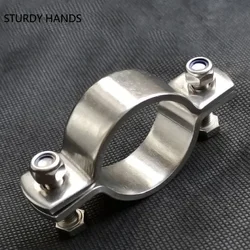 Stainless Steel Thickened Flat Pipe Clamp Customized Steel Pipe Clip Garden Water Pipe Connection Fastener Fixed Clip Hardware