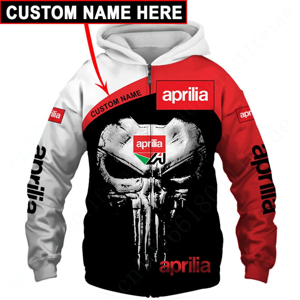 Aprilia Hoodies For Men Women Harajuku 3D Printing Essentials Pullover Anime Zip Hoodies Casual Sweatshirt Top Unisex Clothing