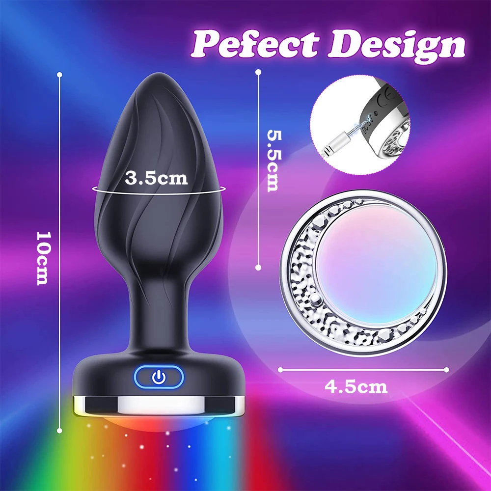 LED Buttplug Wireless Remote Control Vibrating Anal Plug Butt Plug Vibrator Prostate Massage Masturbators Sex Toys for Men Women