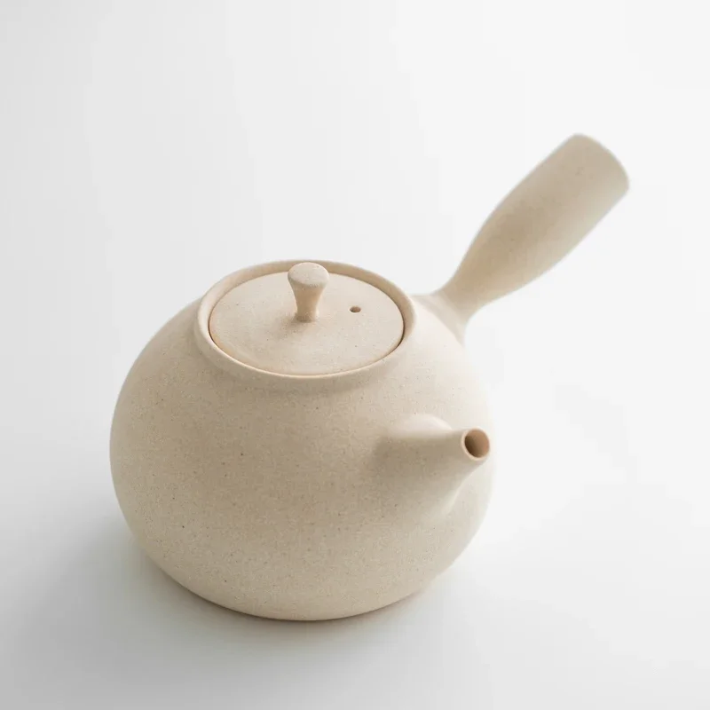 Japanese Style White Clay Handmade Boil Water  Teapot  Warm Tea Stove Charcoal  Wine