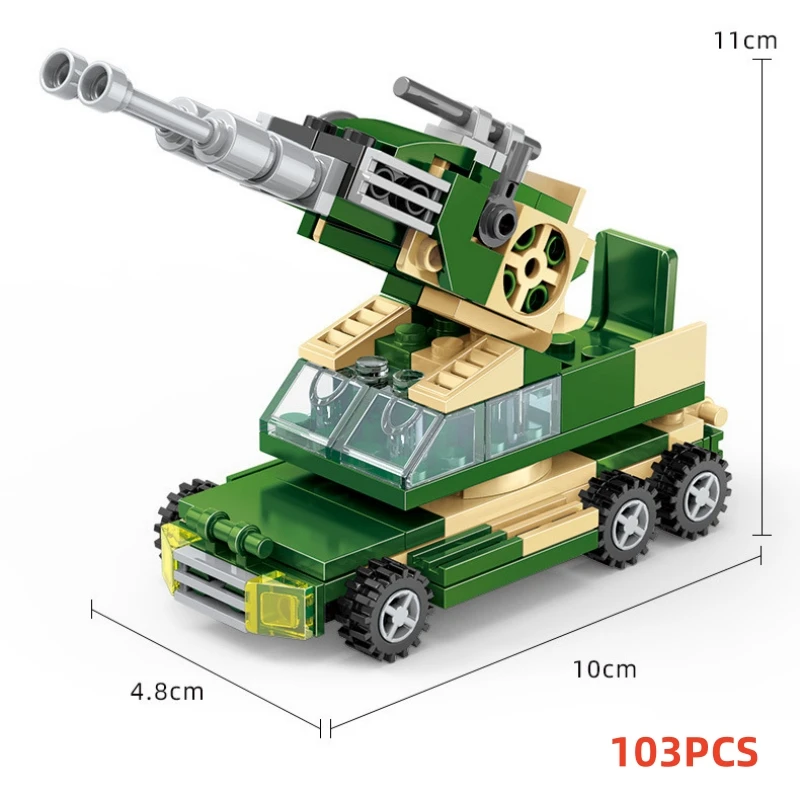 Military Iron Empire Main Battle Tank Building Blocks Panther Heavy Soldier Model Bricks Army Toys for Childidren