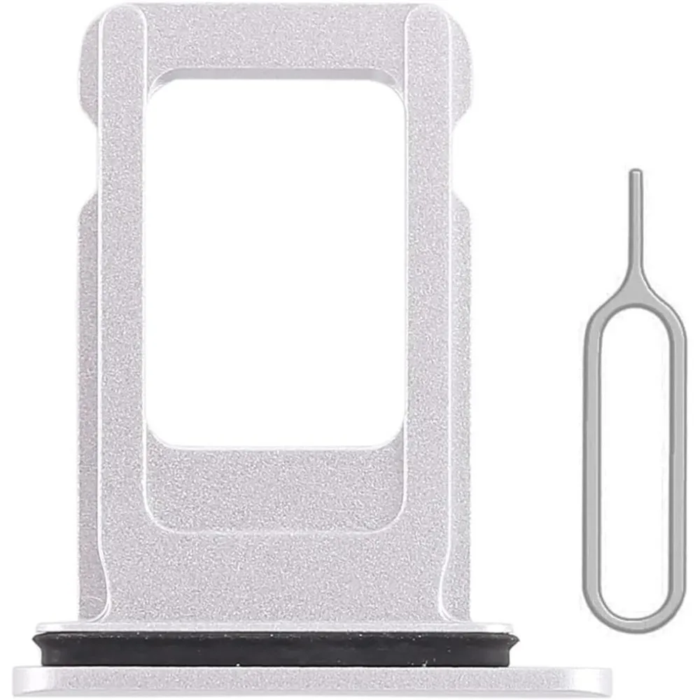 فتحة صينية بطاقة SIM لهاتف iPhone XR (أسود) مع حلقة مطاطية مقاومة للماء واستبدال دبوس القاذف #6