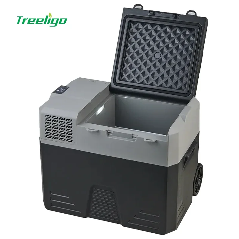 Portable DC12v 24v Compressor Mini Car Fridge Freezer Refrigerator 42 L Cooler Box For Camping Outdoor Caravan Rv