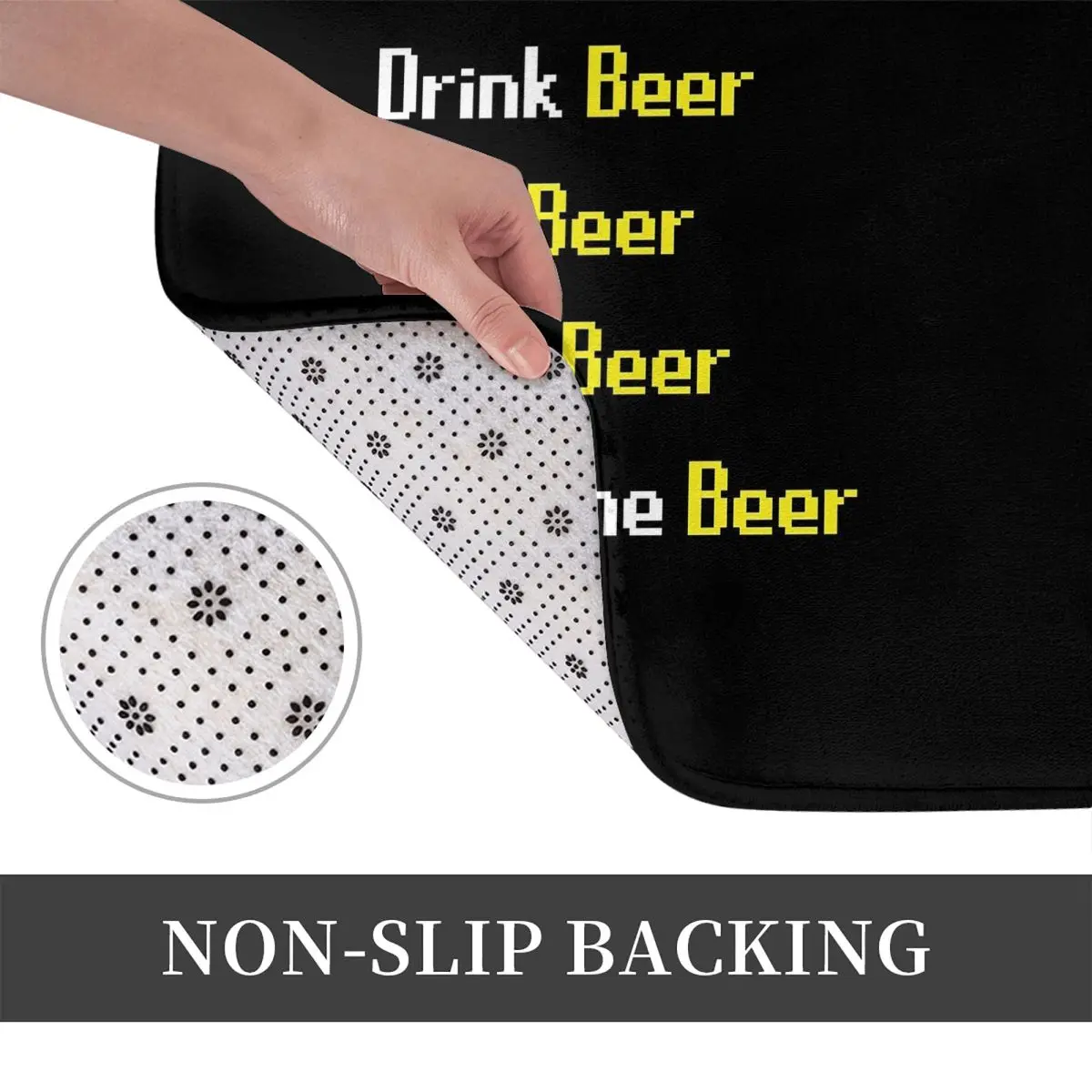 Runescape Beer Interaction Non-slip Doormat Floor Mat Washable Carpet Rug for Kitchen Entrance Home Bedroom Footpad Mats