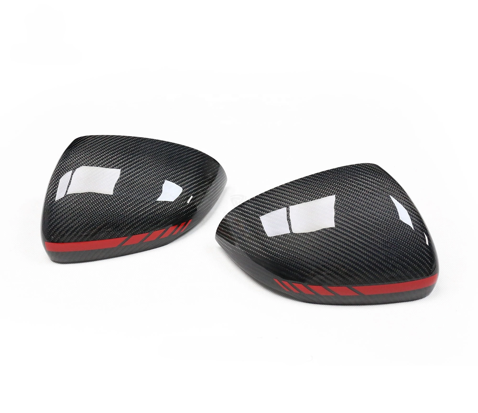 

ZAIQU W177 W/h Red Stripe Carbon Fiber Mirror Cover for Mercedes benz a CLA Class W177 W118 2019+ Replacement Rearview Mirror Ca