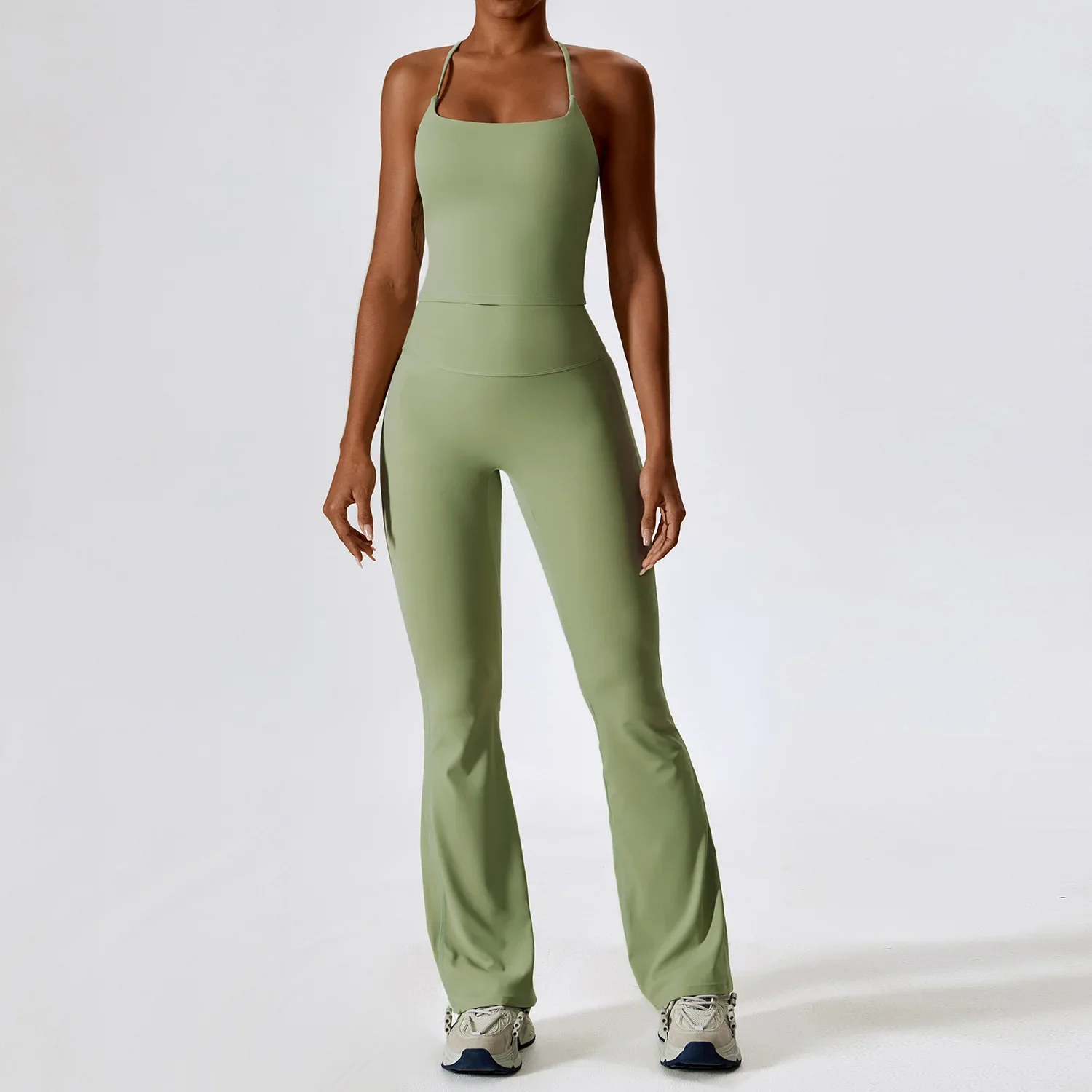 Sports Suits Yoga Set 2PCS Seamless Women Sportswear Workout Clothes Athletic Wear Gym Legging Fitness Bra Crop Top Long Sleeve