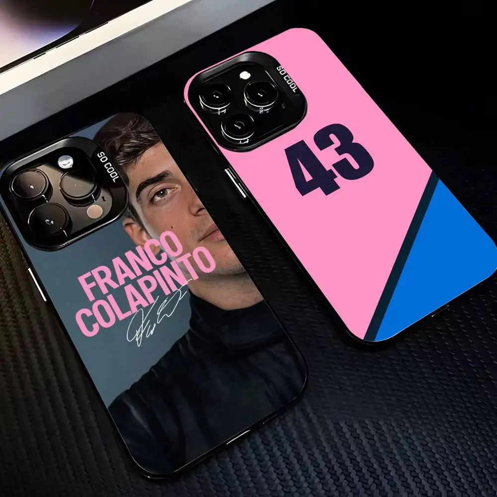 

Cool 43 F-Franco C-Colapinto-es Phone Case For iPhone 17,16,15,14,13,12,11 Plus,Pro Max,XS,Colorful Silver Black Cover