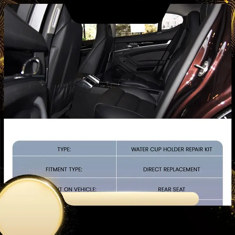 Car Rear Seat Drink Holder Flap Axle Clamp Water Cup Holder Repair Kit Fit For Porsche Panamera 2010 - 2016 ,97055347500-A74F