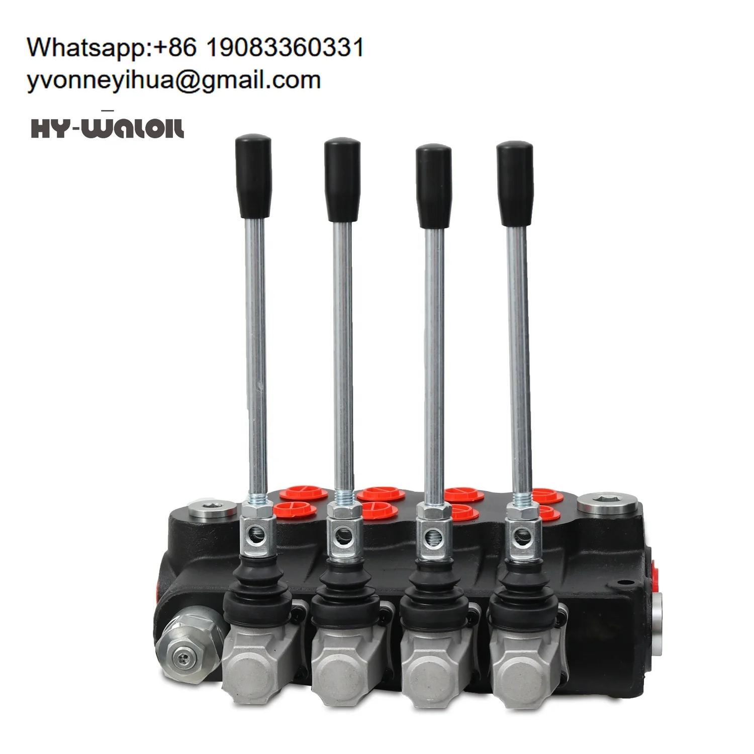 Hy-waloil OEM 25GPM 4 Spools Hydraulic Control Valve Double Acting Directional Control Valve 3000PSI