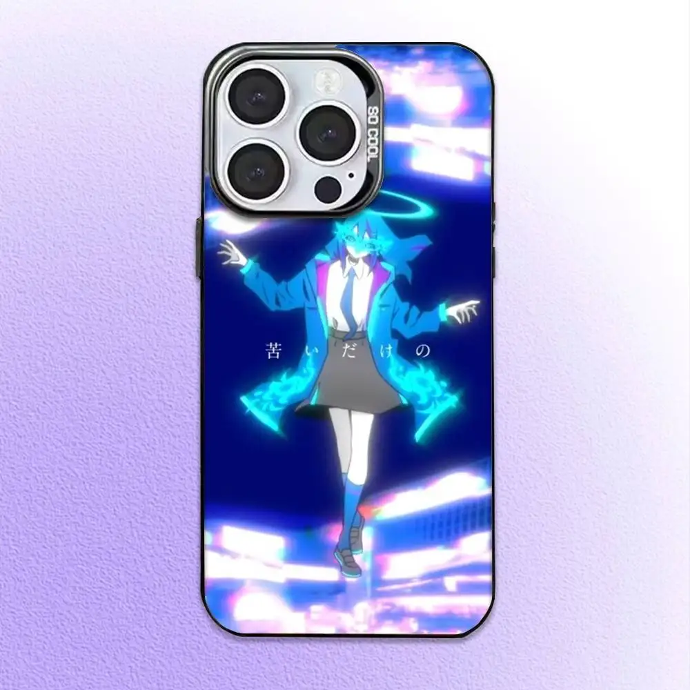 حافظة هاتف Ado Kyogen X Uta لهاتف iPhone17,16,15,14,13,12,11 Plus، Pro Max غطاء مقاوم للصدمات من الحلوى السوداء غير اللامعة