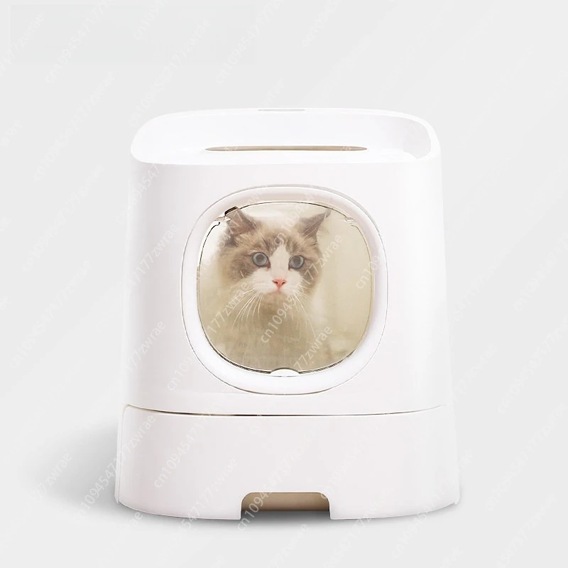 First Class Cat Litter Box Semi-closed King-size Drawer Cat Toilet Deodorant and Splash-proof