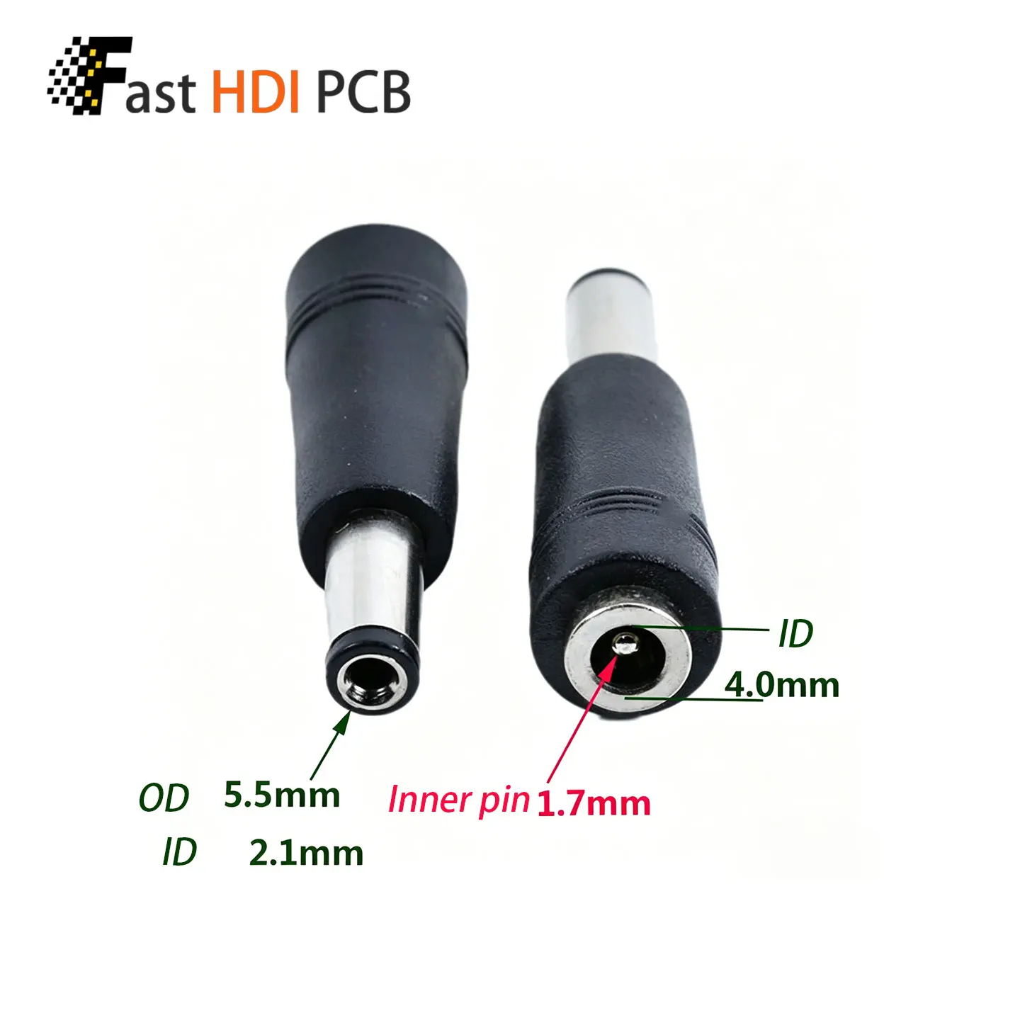 DC 4.0x1.7mm Female to 5.5x2.1mm Male Power Adapter Laptop Charger Connector Converter for Notebook Power Supply Barrel Jack