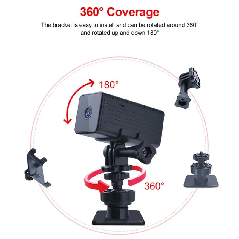 Wireless Remote Monitor Camera Indoor Video Recorder Infrared Night Vision Surveillance Wide Angle-TCE