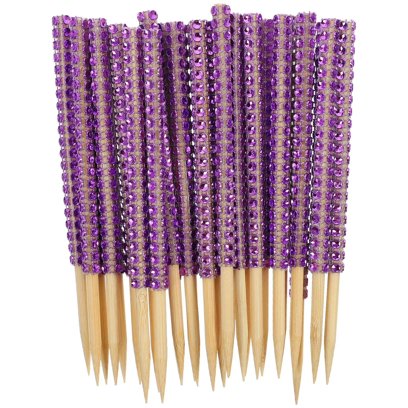 

30pcs Candy Apples Bamboo Chocolate Glitter Caramel Party Dessert Tools Lollipop Picks Cake Fruit Candy Picks Bamboo Lollipop