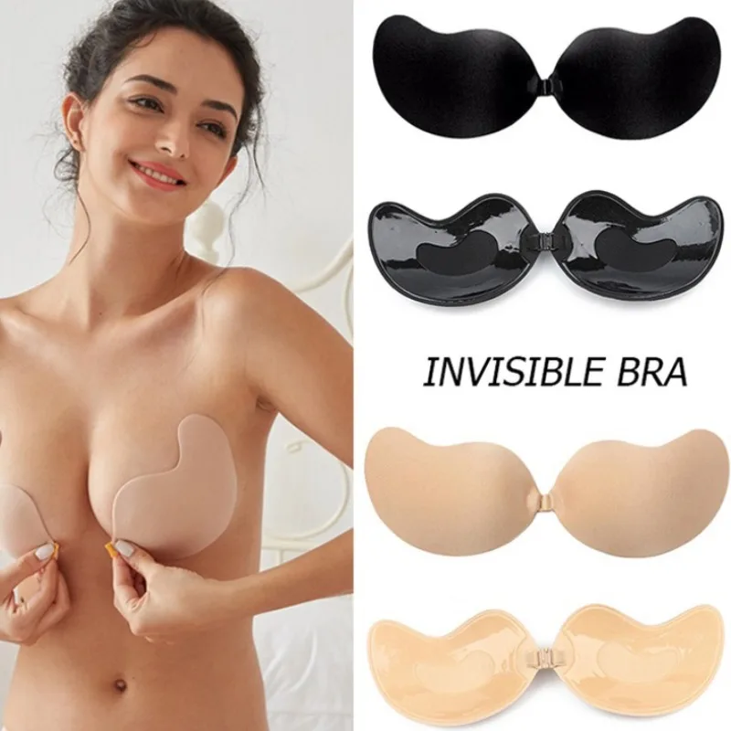 Invisible Push Up Bra Strapless Mango Bra Seamless Sexy Strapless Breast Petals Underwear Women Self-Adhesive Silicone Intimates