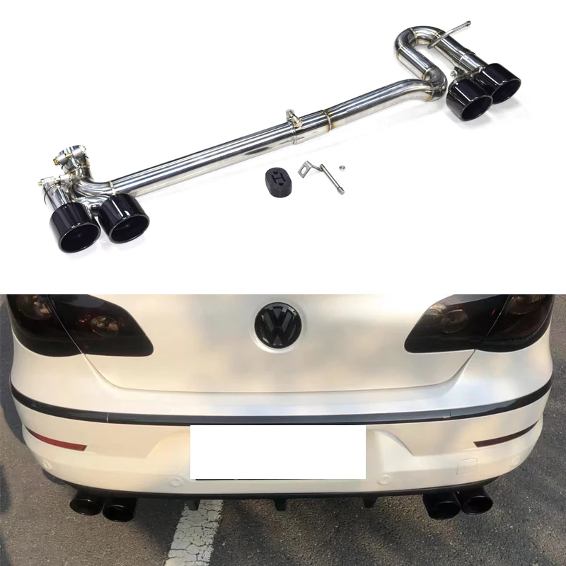 

Quad Exhaust Muffler Tips For VW Passat CC Carbon Fiber 304 Stainless Steel Car Tail Pipe Nozzle Tuning Upgrade