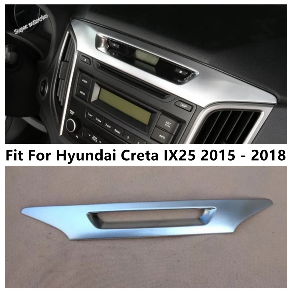 Car Dashboard Panel Sequins Decoration Cover Trim For Hyundai Creta IX25 2015 - 2018 ABS Chrome Accessories Interior Refit Kit