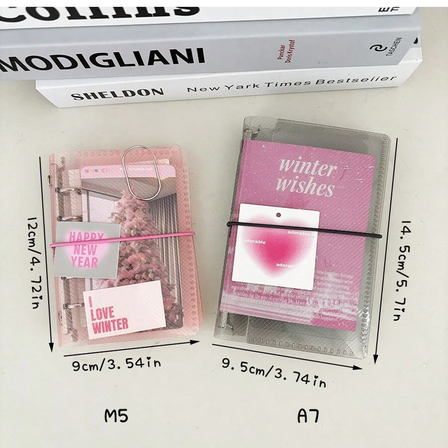 غطاء دفتر ملاحظات مجلة أوراق شجر فضفاضة M5/A7، غلاف محمول بثلاثة أضعاف، أوراق/حقائب إعادة تعبئة ذاتية الصنع، منظم تخزين كتيب غير المرغوب فيه #2