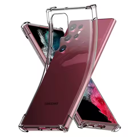 Case for Samsung Galaxy S24 S21 S22 S23 FE S20 Ultra Clear Shockproof Case For Samsung S10 S9 S8 Plus TPU Silicone Bumper Cover