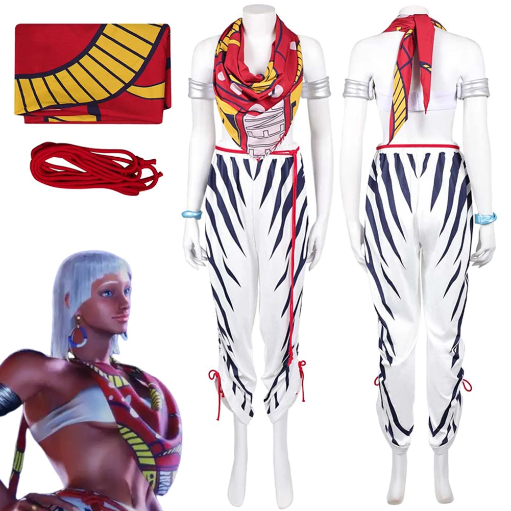 

SF 6 Elena Cosplay Fantasy Clothing Fighter Game Costume Disguise Adult Women Roleplay Fantasia Party Outfits