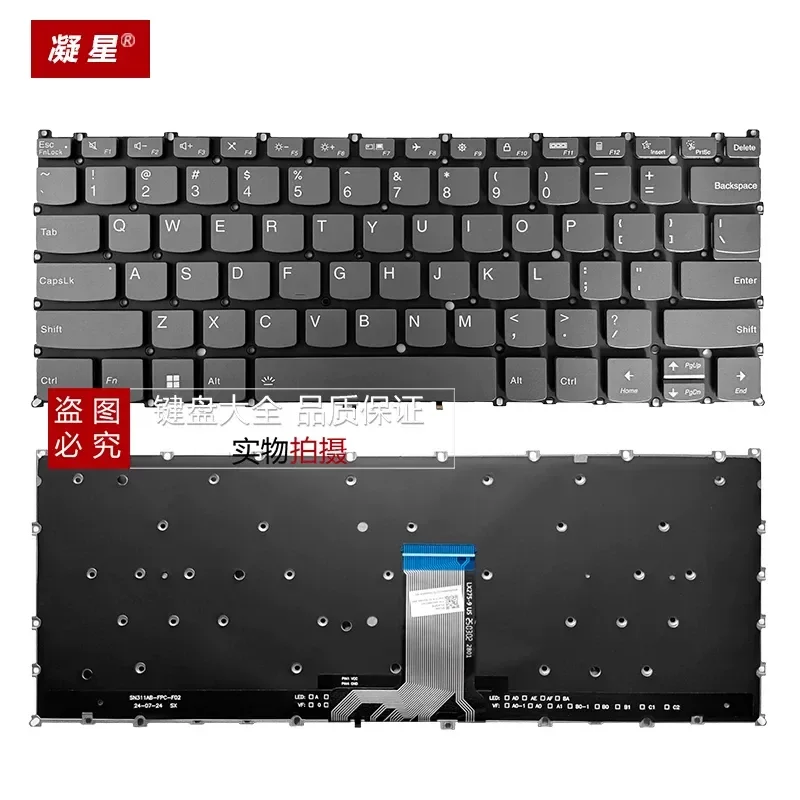 Keyboard for Lenovo Yoga 7 2-in-1 14AHP9 14IML9 Laptop Replacement US Layout Black Notebook Keyboard