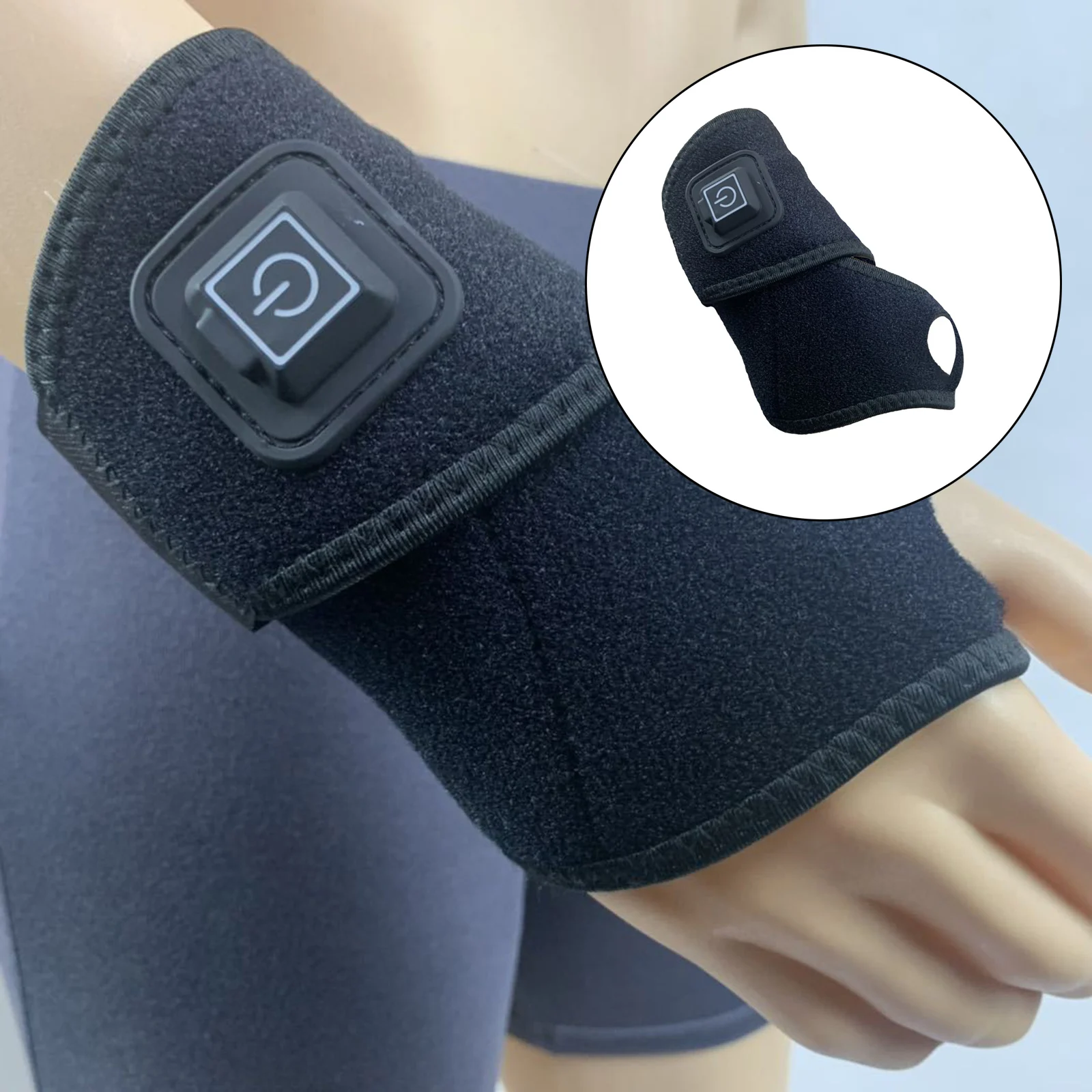 Electric Heating Wrist Massager 3-Speed Adjustable Wrist Brace Wristband Temperature Control Adjustable USB Power