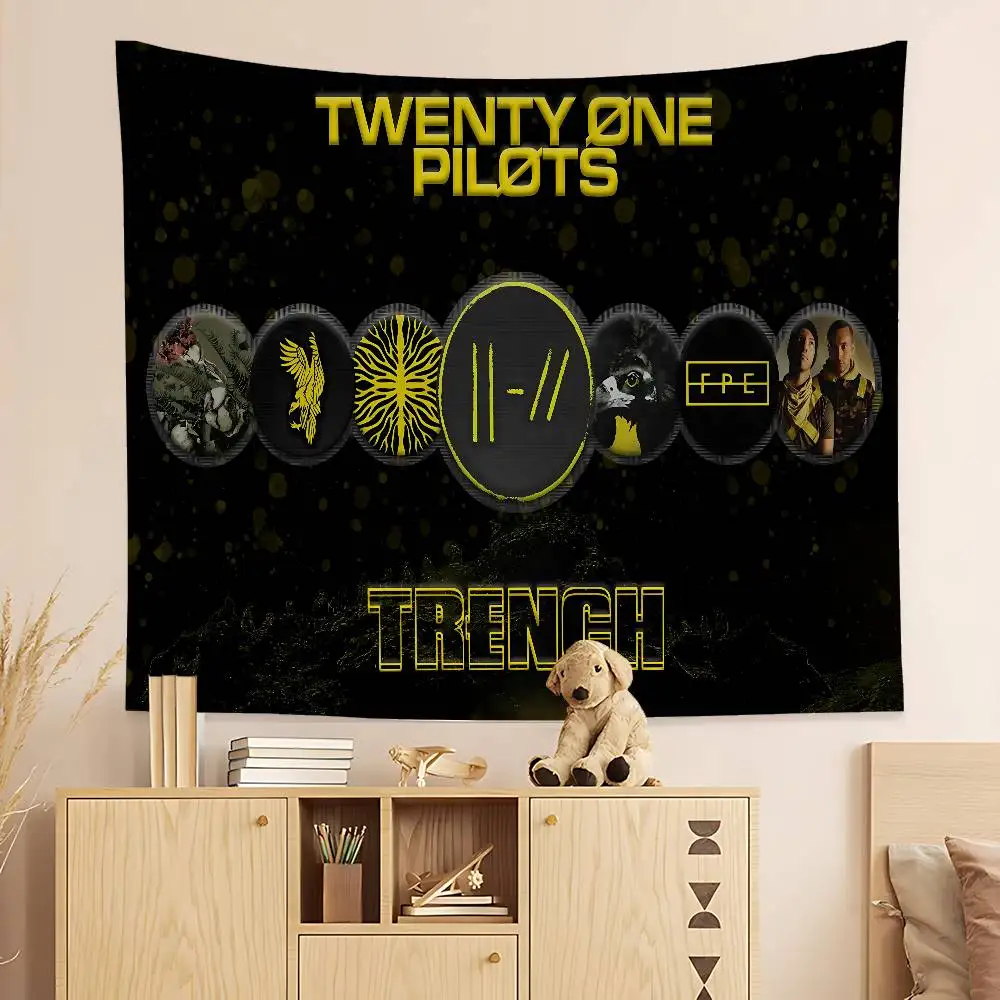 Band T-Twenty O-One P-Pilots Arazzo colorato da appendere alla parete Hippie economico da appendere alla parete Arazzi bohémien Mandala da appendere
