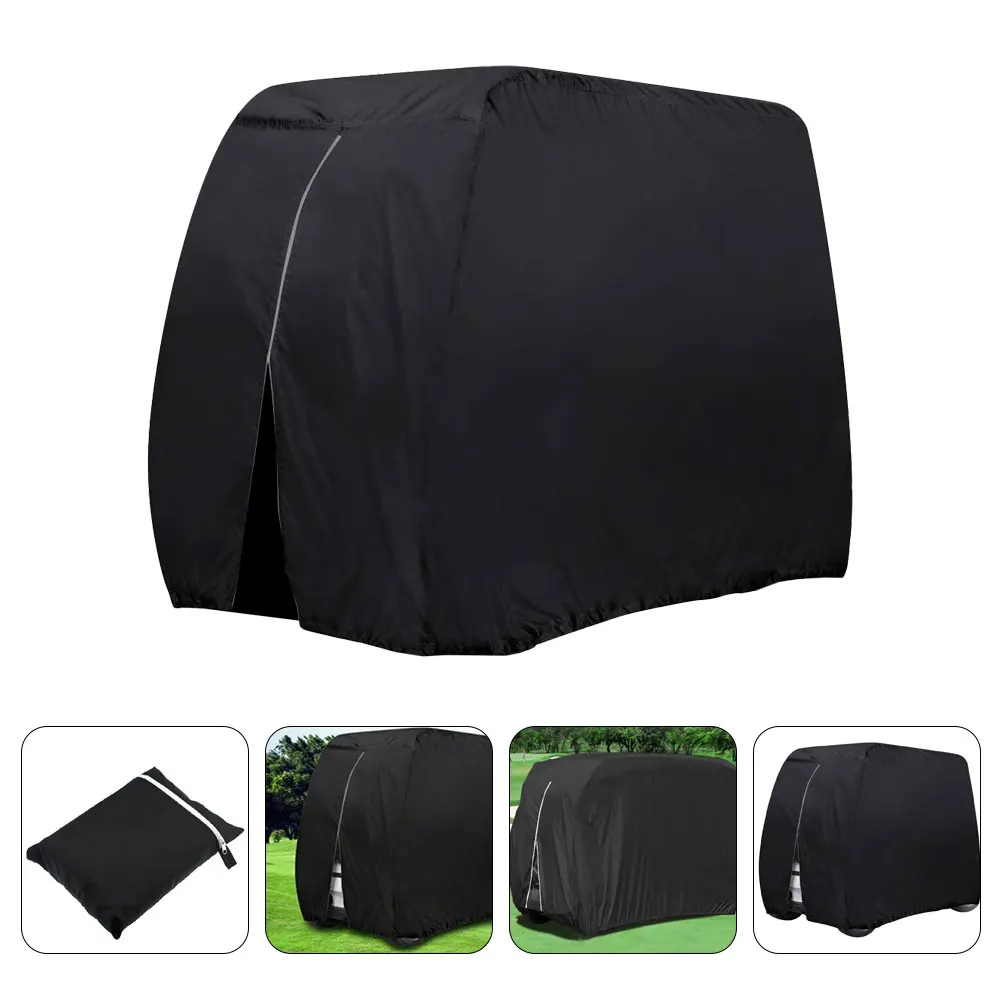 

Golf Black Oxford Cloth Waterproof Protective Cart Outdoor Cart Protector Club Golfs Car Rainproof Sunproof Cover Household Use