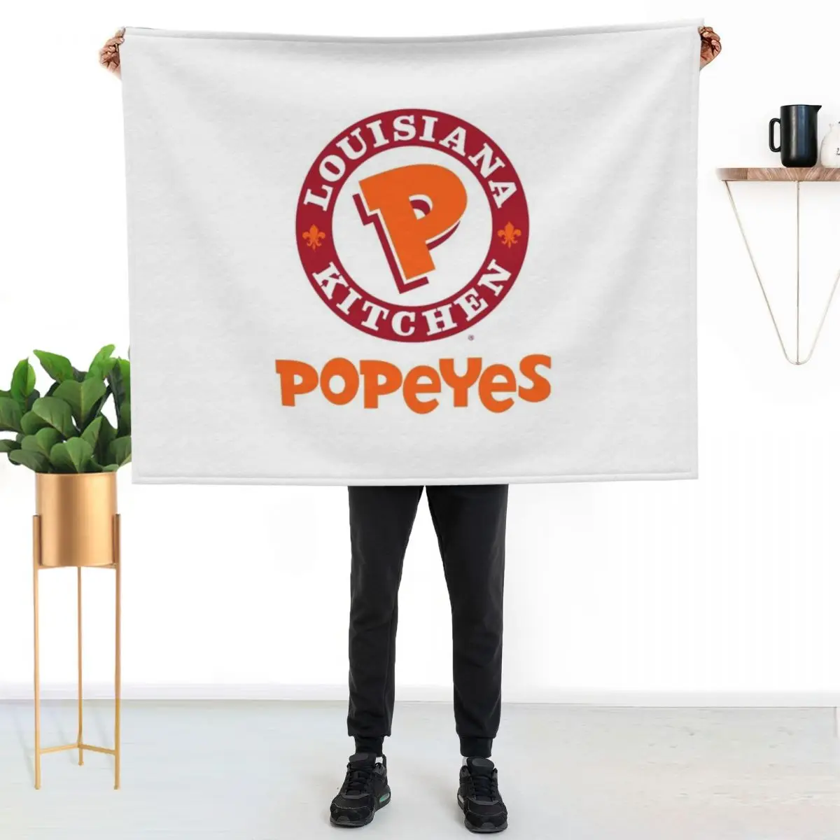 Popeyes Louisiana Kitchen (Popeyes) Throw Blanket Sofa Throw Soft Big Sleeping Bag Thins Soft Beds Giant Sofa Blankets