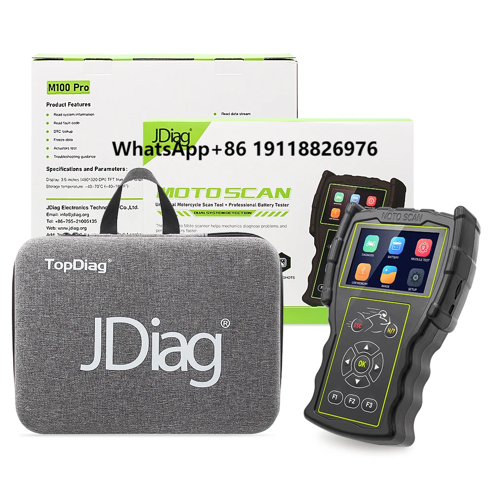 

12V Battery Analyzer Tester JDiag M100 Pro OBD2 Scanner Automotive Diagnostic Tool Support for Motorcycle