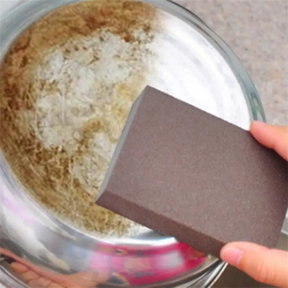 Magic Carborundum Esponja Eraser, Removendo a Ferrugem, Escova de limpeza, Descalcificação Clean, Esfregue para Cooktop, Panela, Cozinha, 1Pc