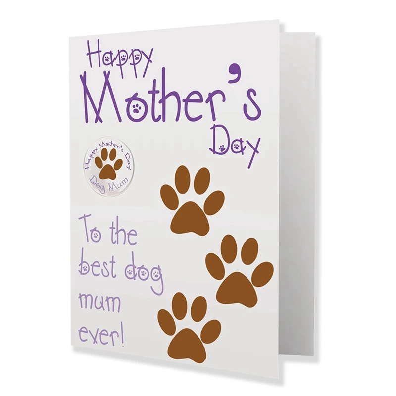 

Mothers Day Card From The Dog For Mum With Badge Mother's Day Cards And Mother's Day Gifts Durable Easy Install Easy To Use