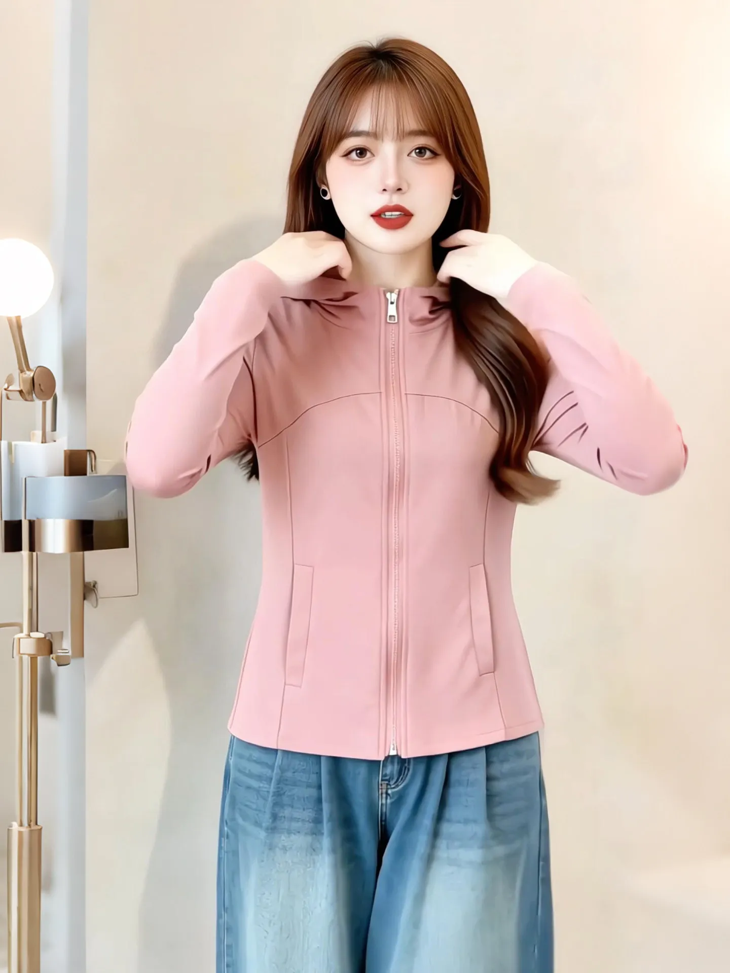 

Women's Fashionable Sun-Protective Long Sleeve Outerwear Quick-Drying UV Protection Short Coat Stylish Versatile Commute Style