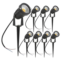 Luces LED para jardín, lámpara LED impermeable para césped para exteriores, 220V, 110V, 12V, 5W, bombilla con punta de paisaje, focos para camino de jardín con luz Led IP65