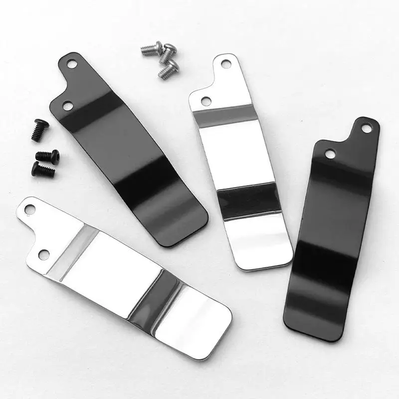 DIY Folding Knife Back Clip stainless steel Pocket Clip with 3 screws For personal DIY folding knives making Accessories parts