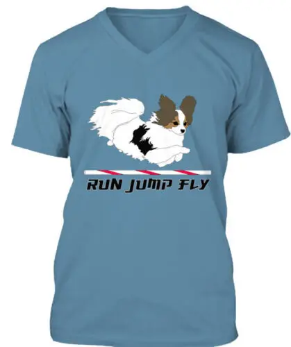 

Dog Agility Papillon T-Shirt Made in the USA Size S to 5XL