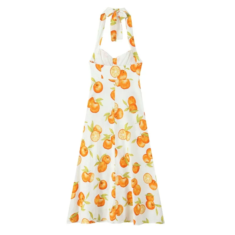 เดรสแขนกุด ชุดเดรสลำลองสำหรับผู้หญิง ชุดเดรสฤดูร้อน 2025 ชุดราตรี ชุดไปเที่ยวพักผ่อน ชุดหรูหราพิมพ์ลาย ชุดงานพรอมใหม่ ชุดสำหรับโอกาสพิเศษ ชุดสไตล์โบฮีเมียน