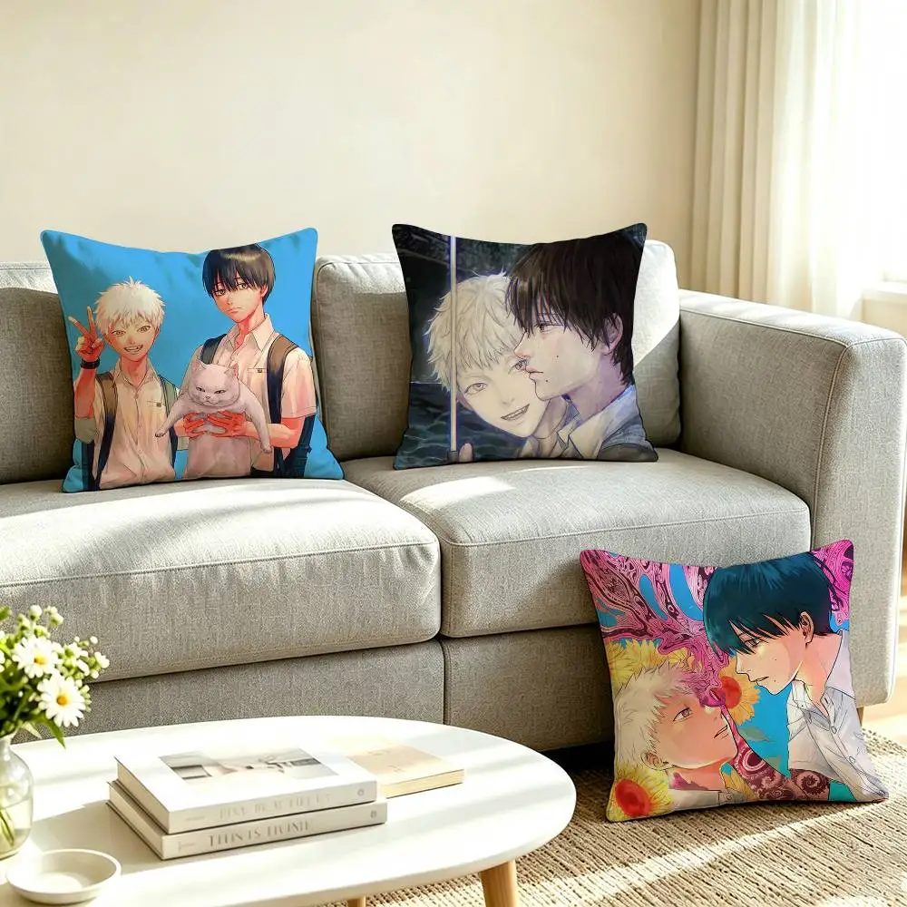 T-The Summer Hikaru Died Yoshiki Haruki Pillow Case Square Double-Sided Sofa Cushion Cover Bedroom Bedside Pillow