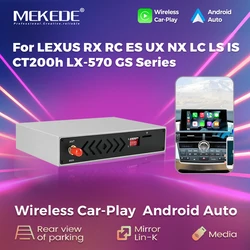 MEKEDE OEM Screen Upgrade Wireless & Wired CarPlay Android Auto Box Dla LEXUS CT200h RX RC ES UX NX LC LS IS LX GS Mirror Lin-K