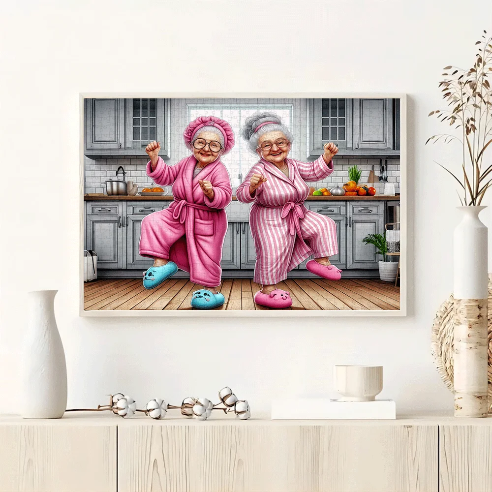 ปริศนาภาพสำหรับผู้ใหญ่ 1,000 ชิ้น - หญิงสาวเต้นรำในครัว พร้อมชิ้นส่วนประกอบ |   เกมครอบครัว ท้าทายความคิด สร้างความตื่นเต้นและท้าทาย