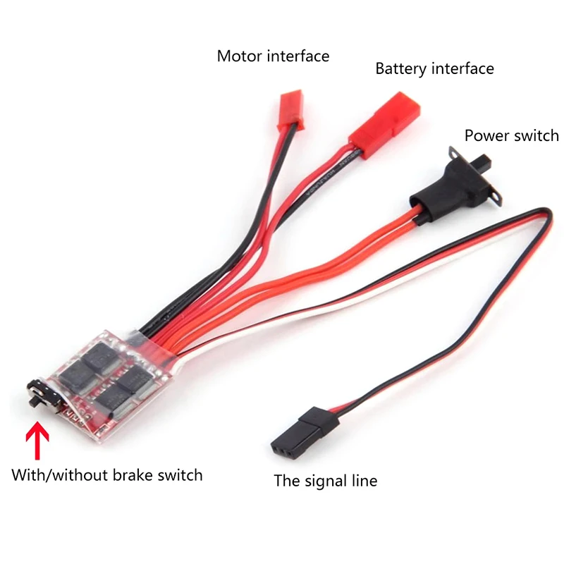 10A 20A 30A Brushed Electric Regulator With Brake Or Without Brake Switchable Rc Remote Control Model Car For Boats