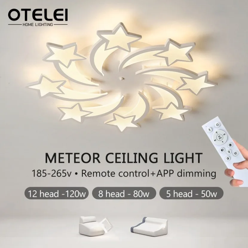 

Nordic LED Ceiling Lights APP Remote Control Dimmable Luxury Acrylic Chandelier Study Living Room Bedroom Lobby Home Decor Light