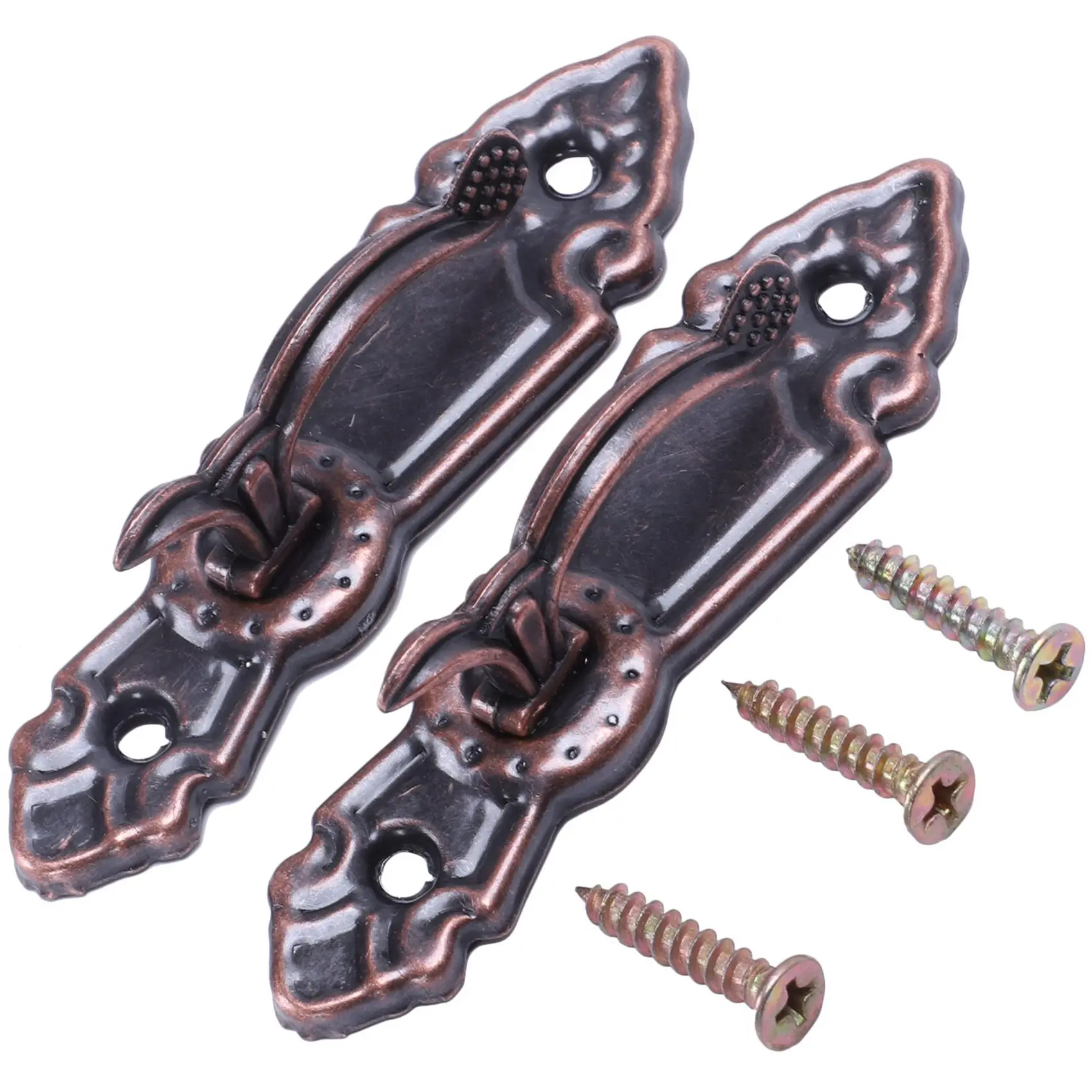 ABHB-Metal Curtain Tassel Tie Back Tieback Mini Wall Hooks 4PCS Red Bronze