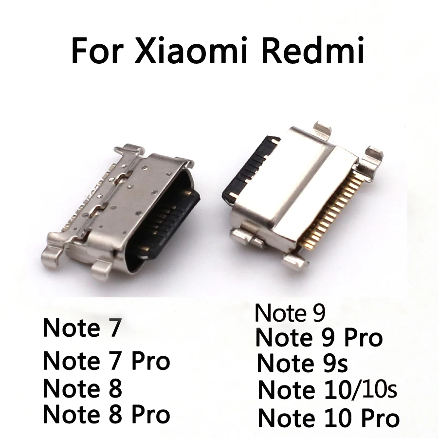 100 قطعة جديد مايكرو USB جاك ل Xiaomi Redmi ملاحظة 7 8 9 9s 10 10s برو شحن المقبس شاحن ميناء التوصيل موصل هيكلي