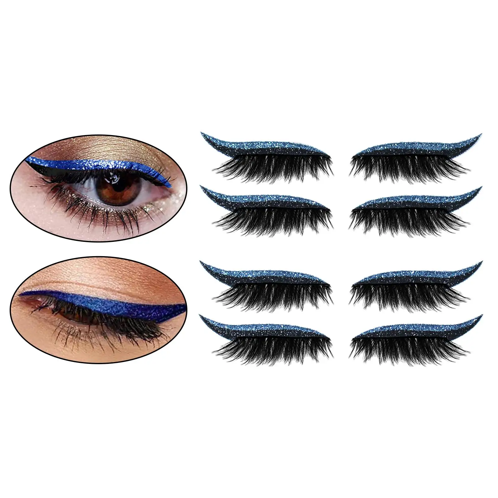 Autocollants de maquillage pour les yeux, autocollants réutilisables et autocollants