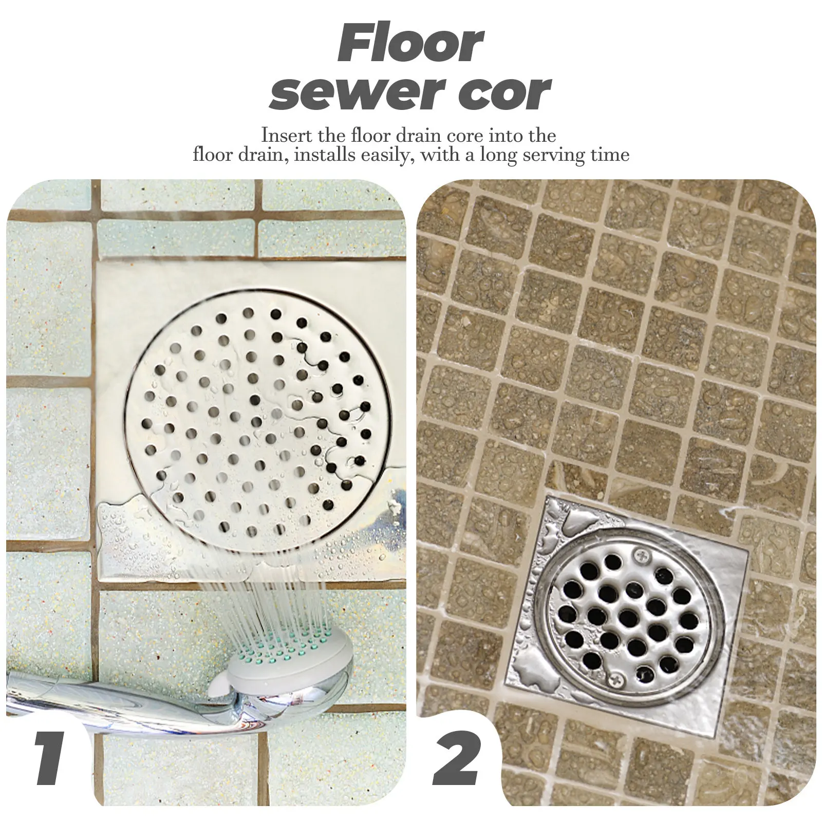 

Комплект из 4 шт. 48-мм черных ABS-фильтров для напольного слива с защитой от запаха для эффективного отвода воды в ванной, прачечной, на кухне