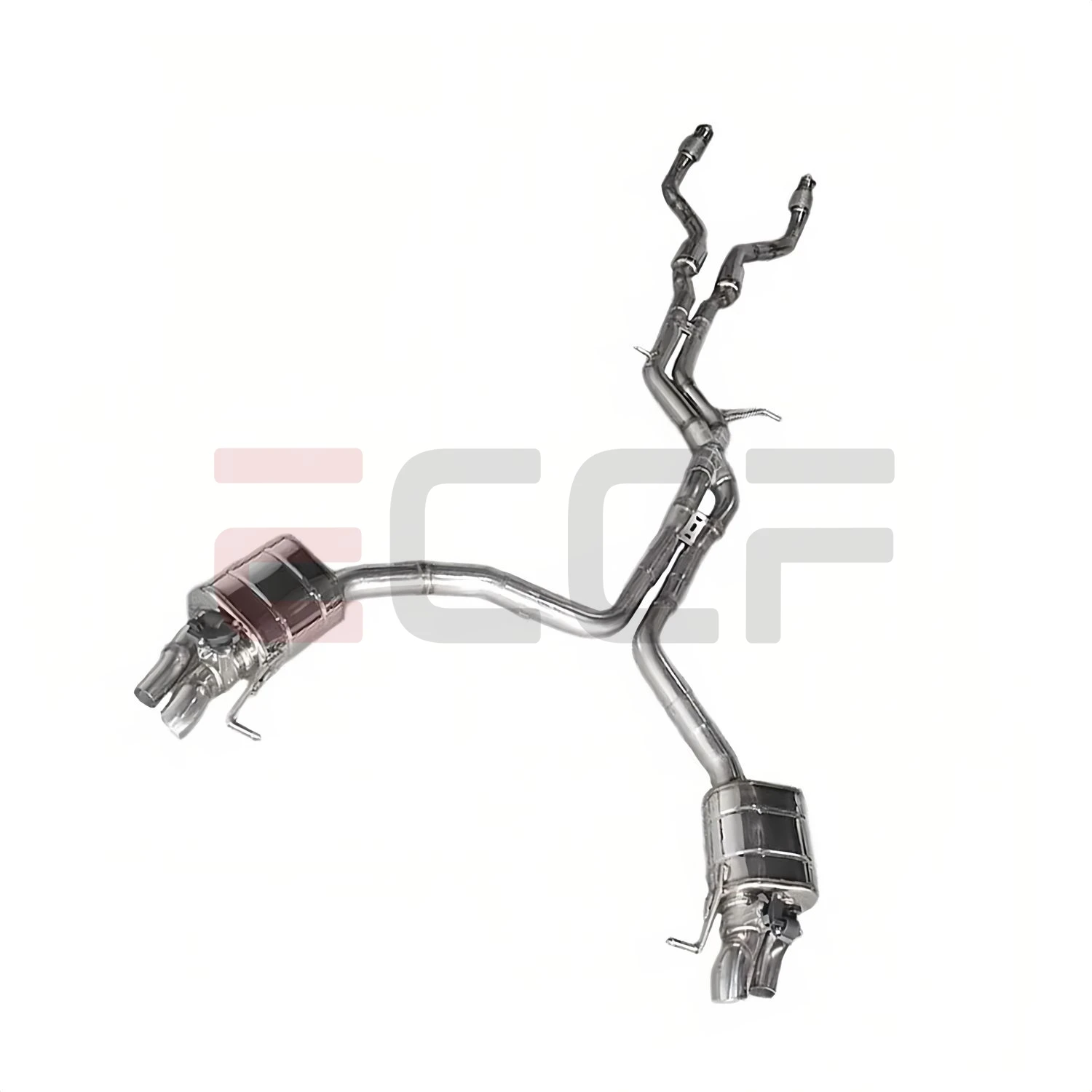 ECCF FOR Audi B9 B9.5 RS4 RS5 2.9T T304 Stainless Steel Catback Exhaust With Front pipe Aggressive Sound Plug and Play